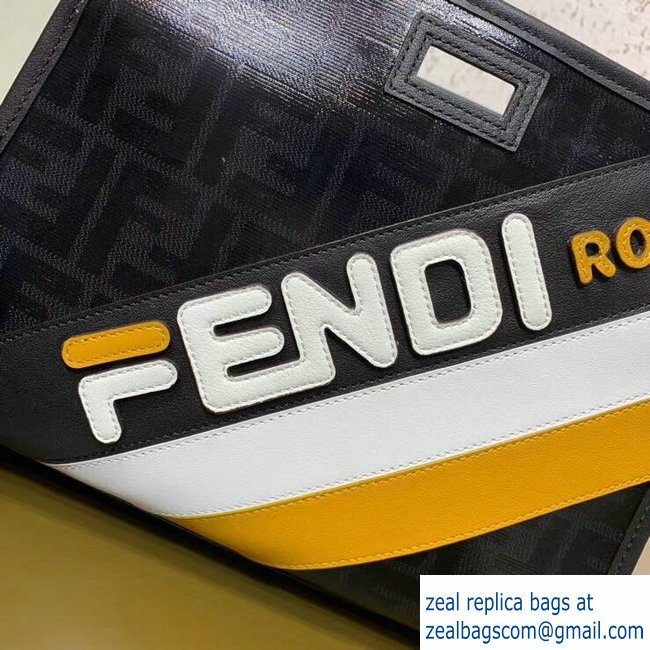 Fendi Mania Logo Peekaboo Cover Case Black/White/Yellow 2019