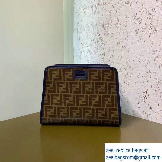 Fendi Mania Logo Peekaboo Cover Case FF Fabric White/Blue/Red 2019