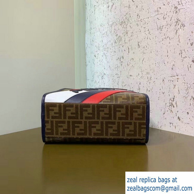 Fendi Mania Logo Peekaboo Cover Case FF Fabric White/Blue/Red 2019