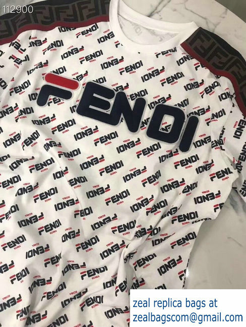 Fendi Mania Logo T-shirt White 2019