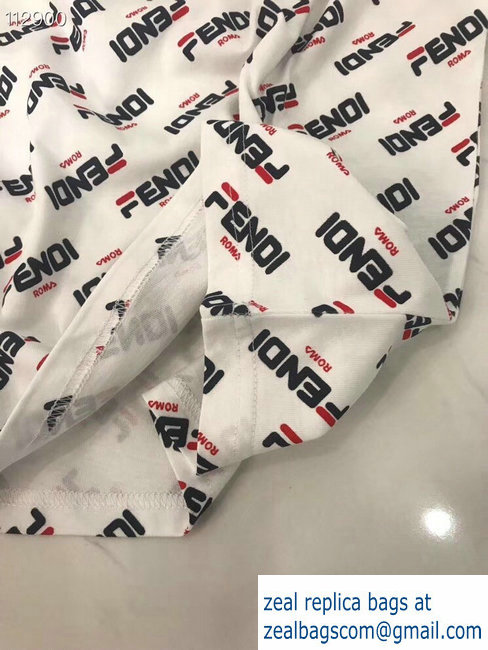 Fendi Mania Logo T-shirt White 2019