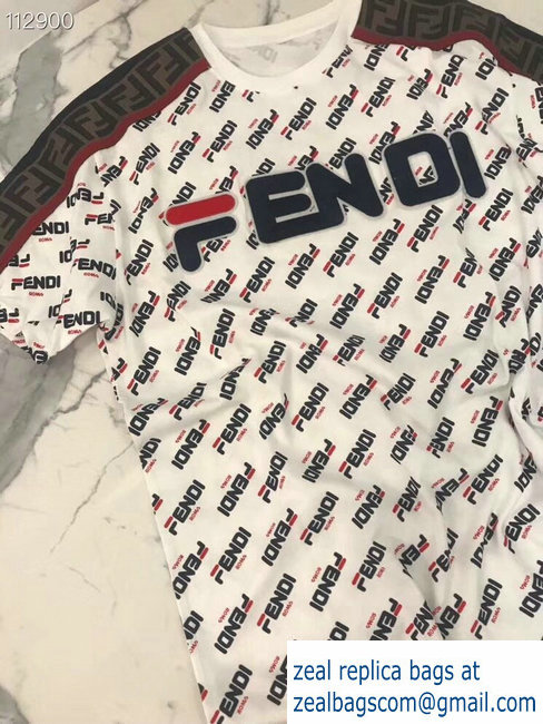 Fendi Mania Logo T-shirt White 2019