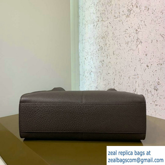 Fendi Roman Leather Peekaboo X-Lite Fit Tote Bag Coffee 2019