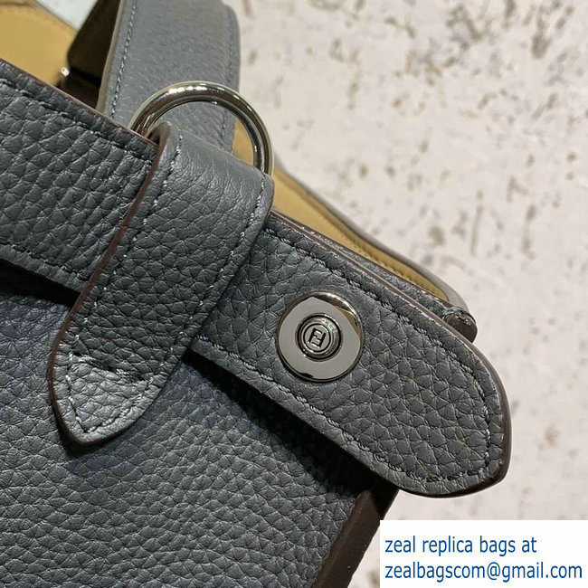 Fendi Roman Leather Peekaboo X-Lite Fit Tote Bag Gray 2019