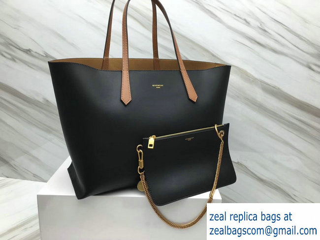 Givenchy GV Shopper Tote Bag In Smooth Leather Black/Gold2018 - Click Image to Close