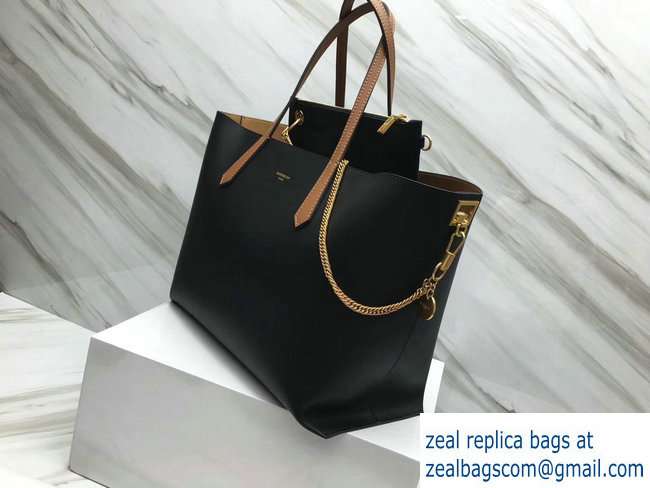 Givenchy GV Shopper Tote Bag In Smooth Leather Black/Gold2018 - Click Image to Close