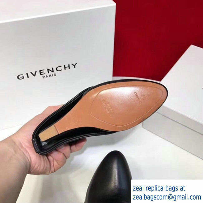 Givenchy Heel 11cm Leather Shark Lock Ankle Boots Black 2018 - Click Image to Close