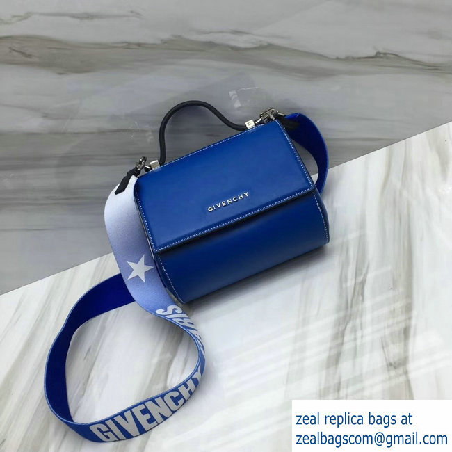 Givenchy Pandora Box Mini Bag Blue Logo Strap 2018