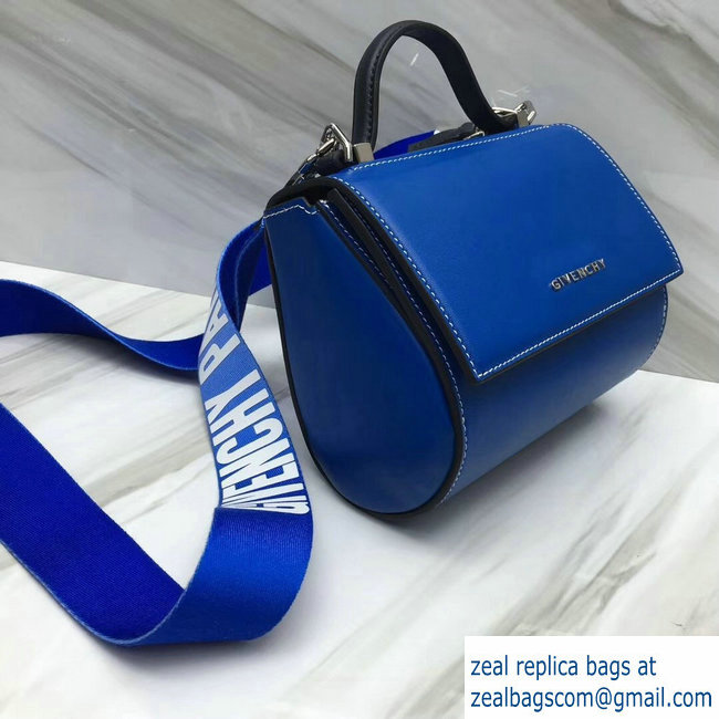 Givenchy Pandora Box Mini Bag Blue Logo Strap 2018