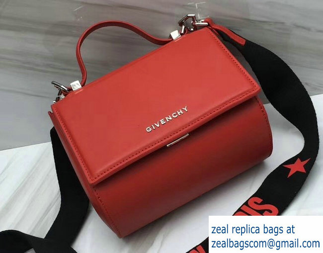 Givenchy Pandora Box Mini Bag Red Logo Strap 2018