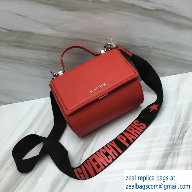 Givenchy Pandora Box Mini Bag Red Logo Strap 2018