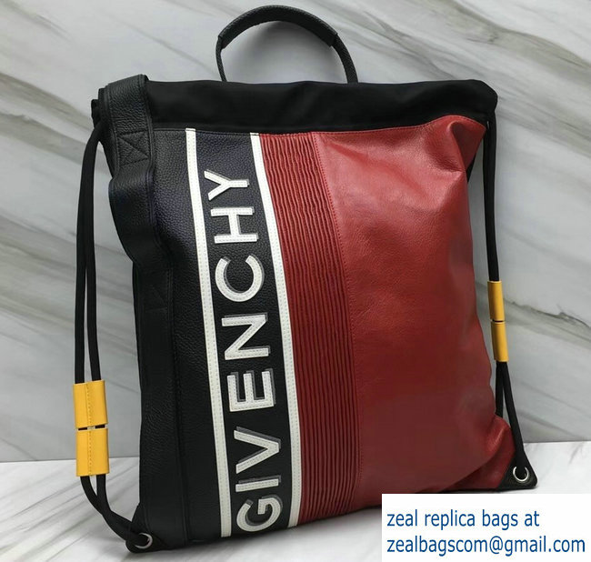 Givenchy Reverse Drawstring Backpack Bag Red/White 2018 - Click Image to Close