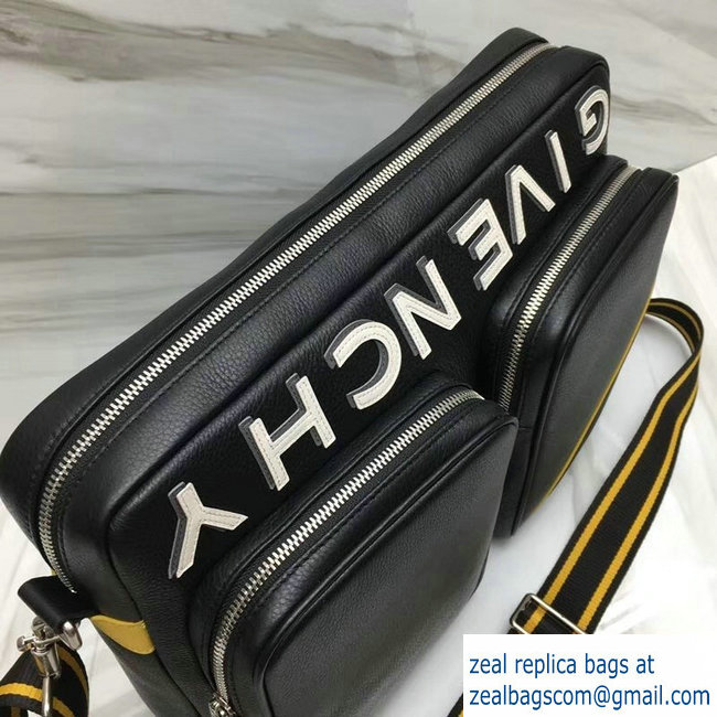 Givenchy Reverse Zippered Messenger Bag Black/Yellow 2018 - Click Image to Close