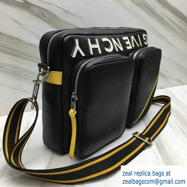 Givenchy Reverse Zippered Messenger Bag Black/Yellow 2018