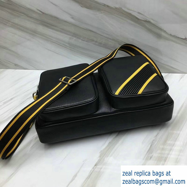 Givenchy Reverse Zippered Messenger Bag Black/Yellow 2018