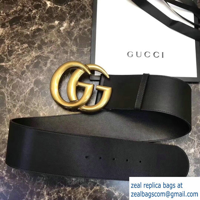 Gucci 7cm Wide Leather Belt With Double G