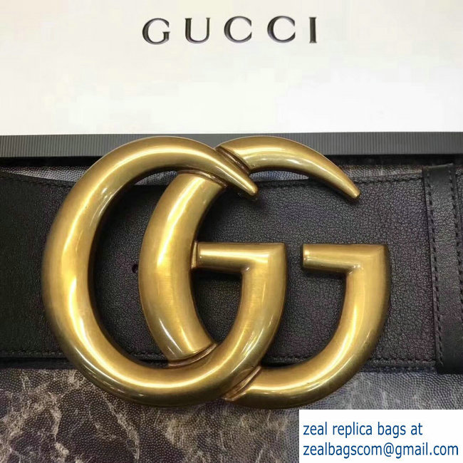 Gucci 7cm Wide Leather Belt With Double G