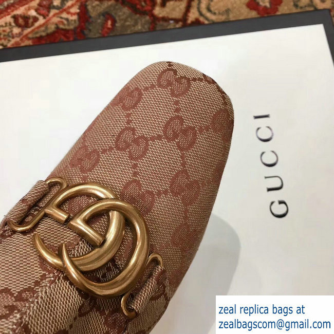 Gucci GG Canvas Ankle Boots 525332 Beige with Double G 2018 - Click Image to Close
