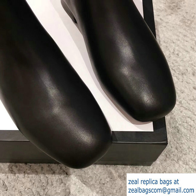 Gucci Heel 2.5cm Web Leather Ankle Boots Black 2018