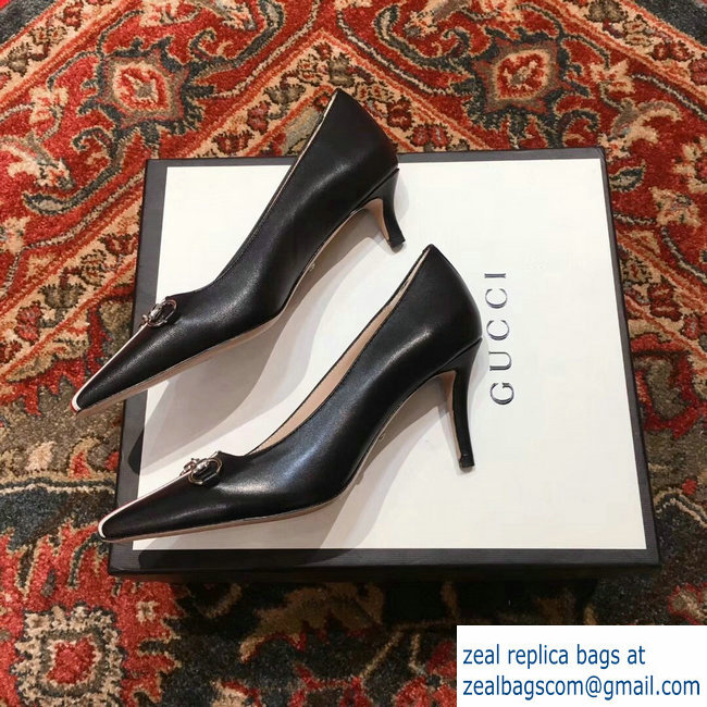 Gucci Horsebit and Sylvie Web Heel 2.5cm/7.5cm Pumps Black 2018