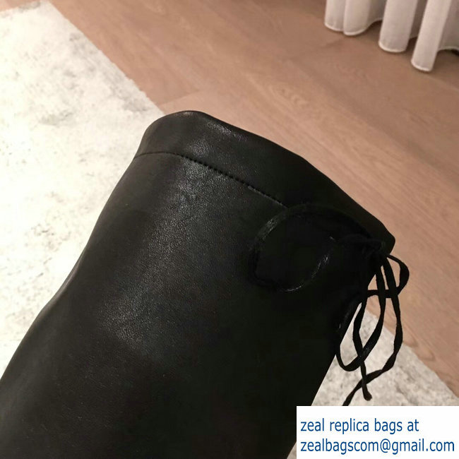 Gucci Leather Mid-Heel Boots Black 2018