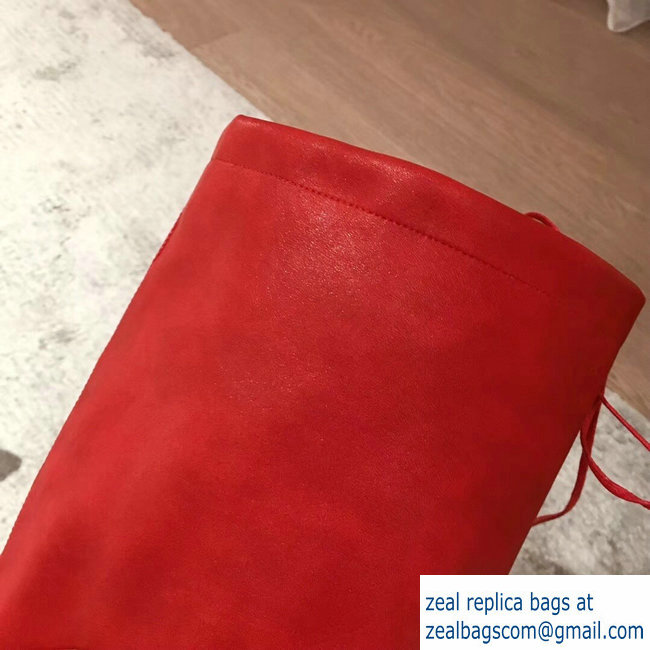 Gucci Leather Mid-Heel Boots Red 2018