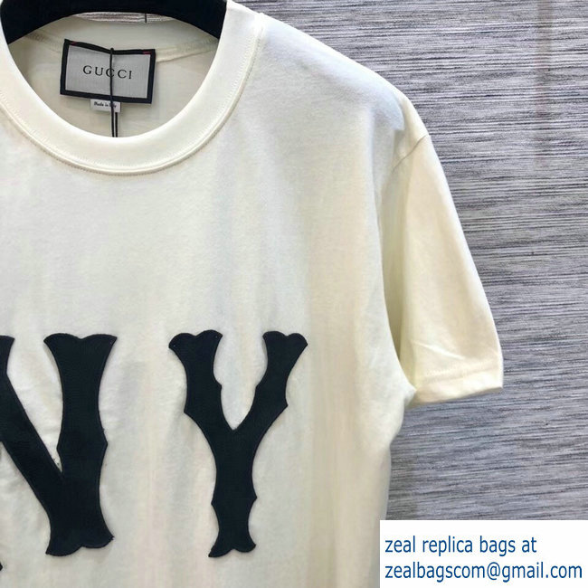 Gucci NY Print T-shirt Creamy 2019