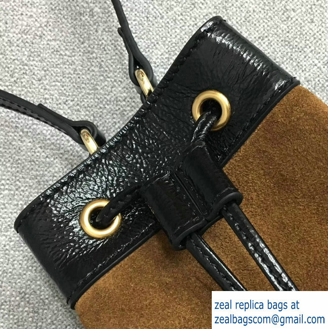 Gucci Ophidia Suede Nano Bucket Top Handle Bag 550620 Brown 2018