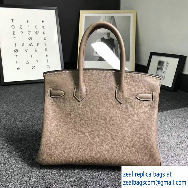 Hermes Birkin 25cm Bag in Original Togo Leather Bag Elephant Grey - Click Image to Close