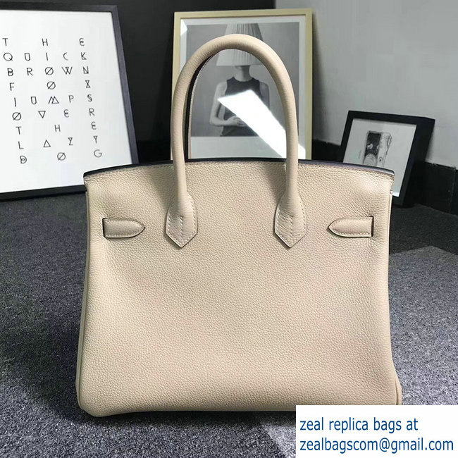 Hermes Birkin 25cm Bag in Original Togo Leather Bag Poussiere - Click Image to Close