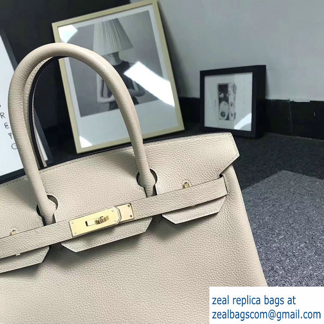 Hermes Birkin 25cm Bag in Original Togo Leather Bag Poussiere - Click Image to Close