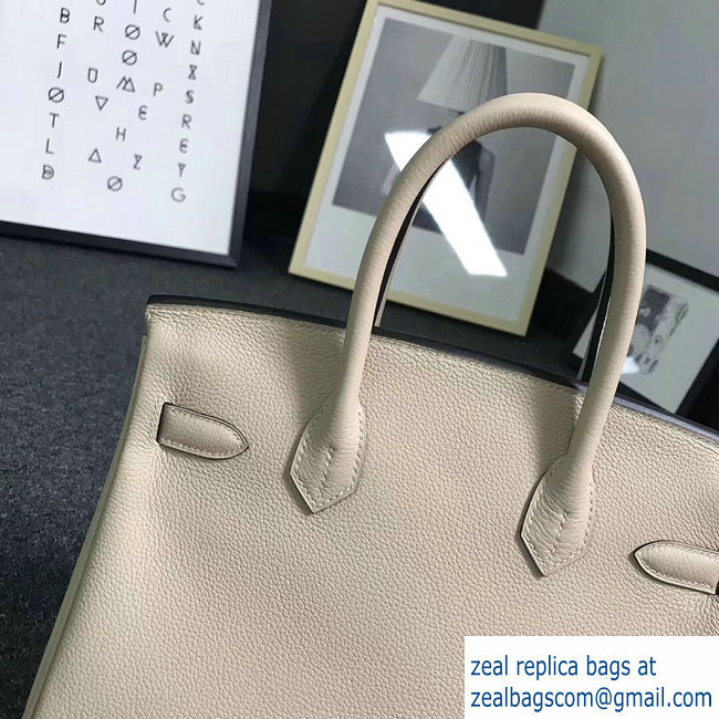 Hermes Birkin 25cm Bag in Original Togo Leather Bag Poussiere - Click Image to Close