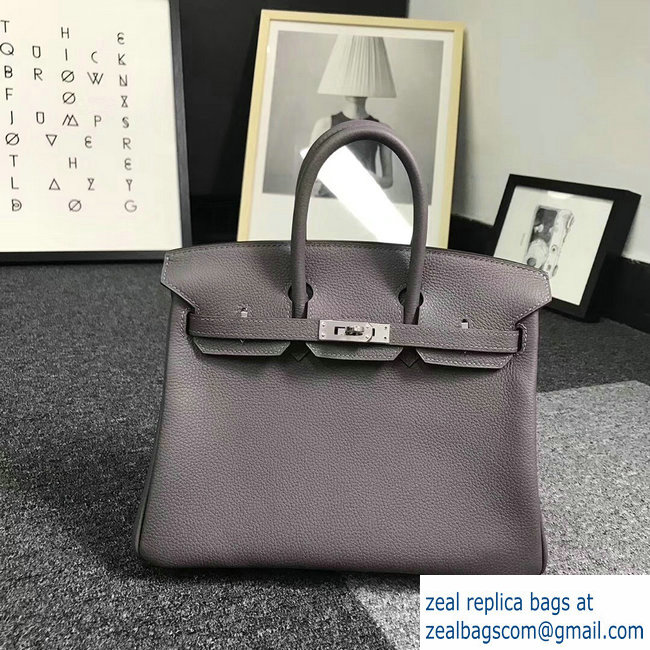 Hermes Birkin 25cm Bag in Original Togo Leather Bag vert gris - Click Image to Close