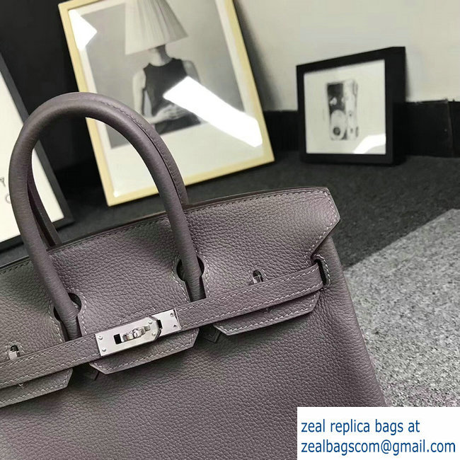 Hermes Birkin 25cm Bag in Original Togo Leather Bag vert gris