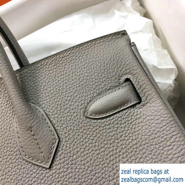 Hermes Birkin 30/35 Bag in Original Togo Leather Bag mouette gray