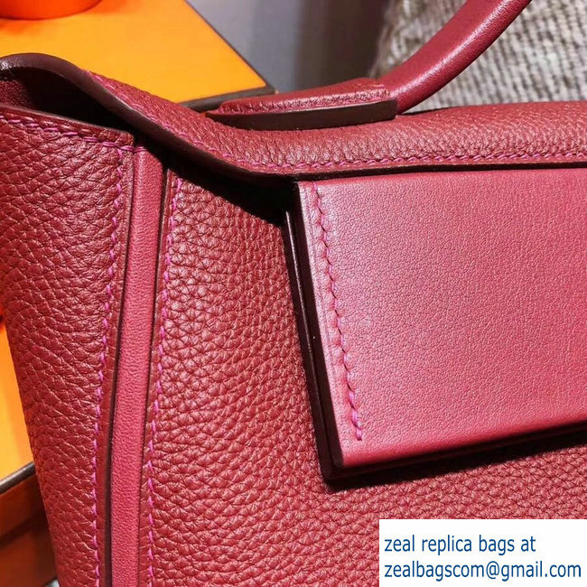 Hermes Kelly 24/24 Bag In Swift and Togo Leather Red With Gold Hardware 2018 - Click Image to Close