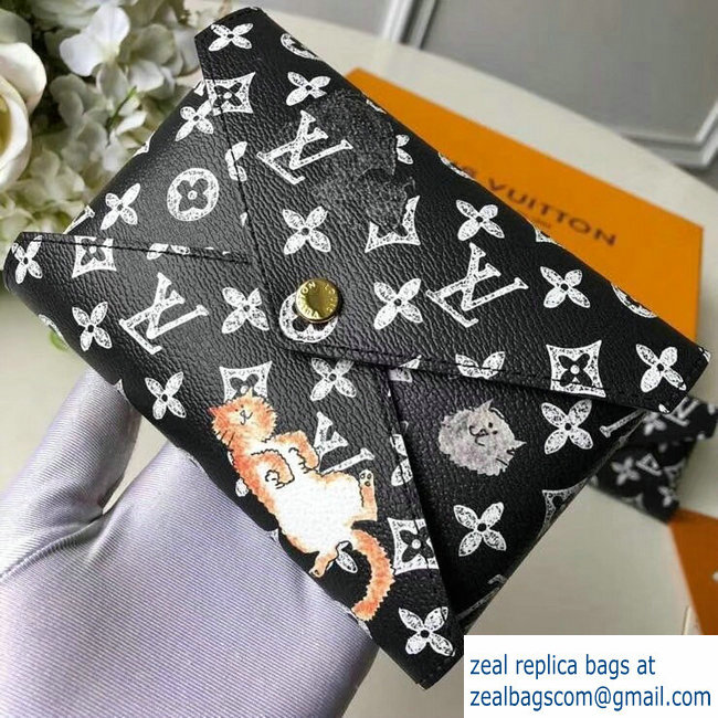 Louis Vuitton Catogram Monogram Canvas Pochette Kirigami Pouch Bag M63885 Black/White 2018 - Click Image to Close