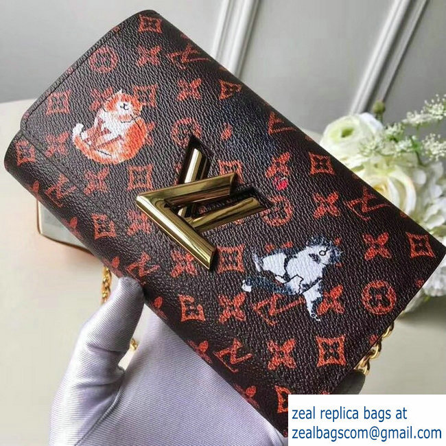 Louis Vuitton Catogram Monogram Canvas Twist Chain Wallet M63888 2018 - Click Image to Close