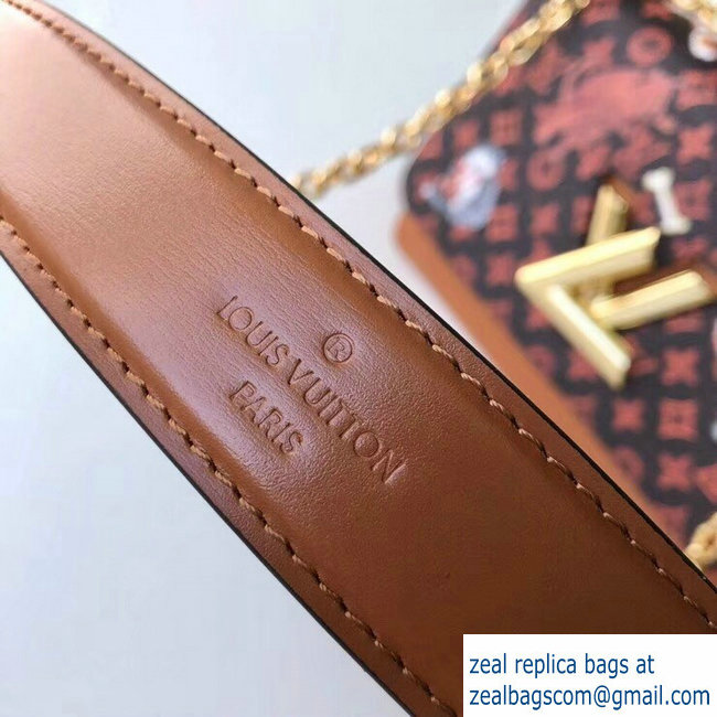 Louis Vuitton Catogram Monogram Canvas Twist MM Bag M44408 Brown 2018 - Click Image to Close