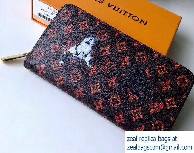 Louis Vuitton Catogram Monogram Canvas Zippy Wallet M63875 2018 - Click Image to Close