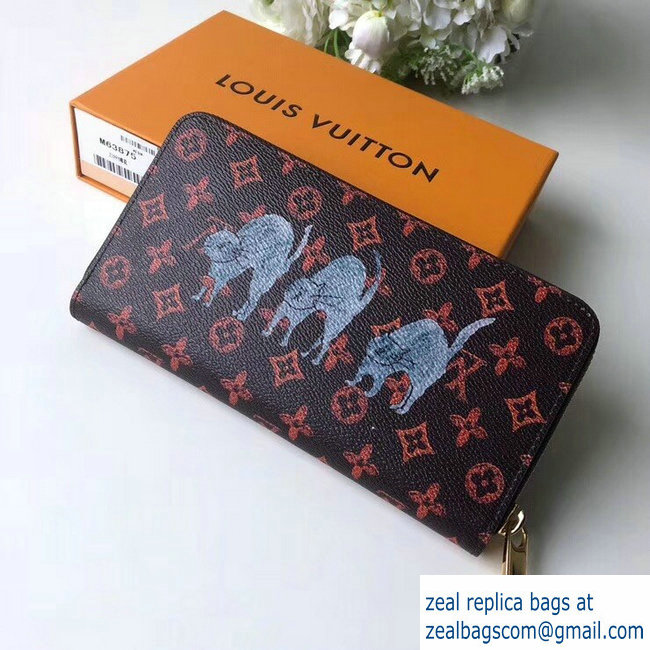 Louis Vuitton Catogram Monogram Canvas Zippy Wallet M63875 2018