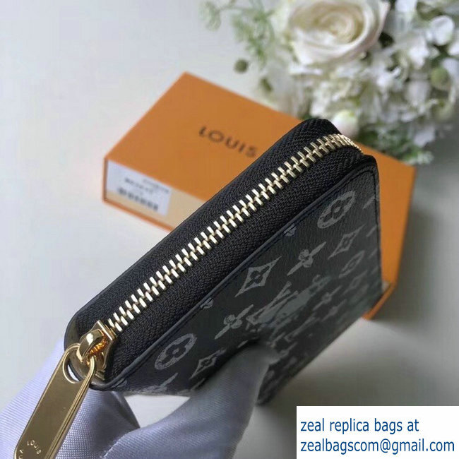Louis Vuitton Catogram Monogram Canvas Zippy Wallet M63875 Black/White 2018