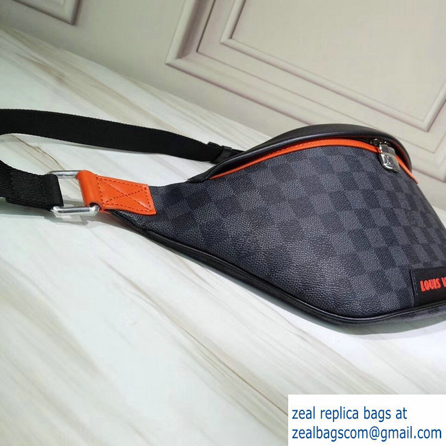 Louis Vuitton Damier Cobalt Canvas Discover Bumbag Bag Orange Logo 2019