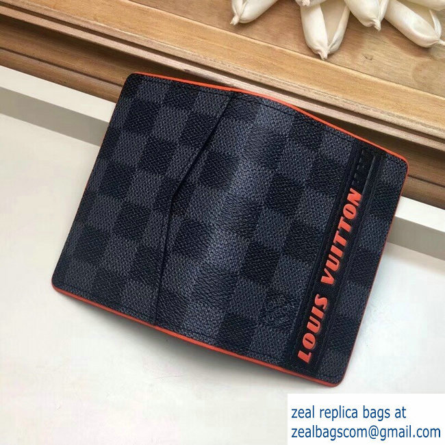 Louis Vuitton Damier Cobalt Canvas Pocket Organizer Wallet Orange Logo 2019 - Click Image to Close