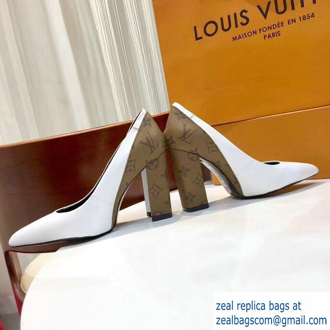 Louis Vuitton Heel 10.5cm Matchmake Pumps 1A3PRJ White 2019 - Click Image to Close