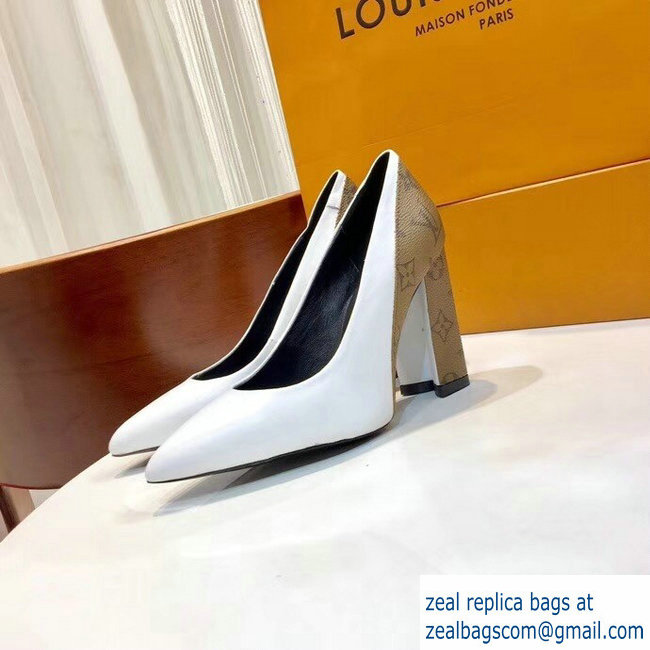 Louis Vuitton Heel 10.5cm Matchmake Pumps 1A3PRJ White 2019 - Click Image to Close