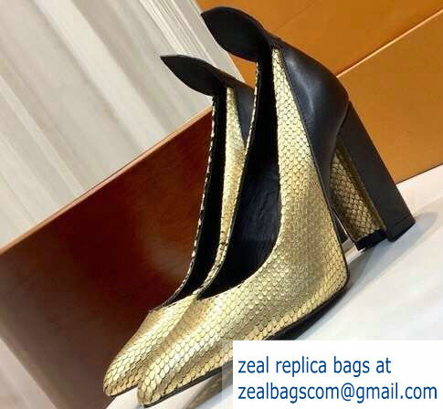 Louis Vuitton Heel 10.5cm Matchmake Pumps Gold/Black 2019
