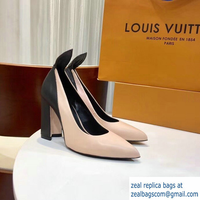 Louis Vuitton Heel 10.5cm Matchmake Pumps Nude/Black 2019 - Click Image to Close