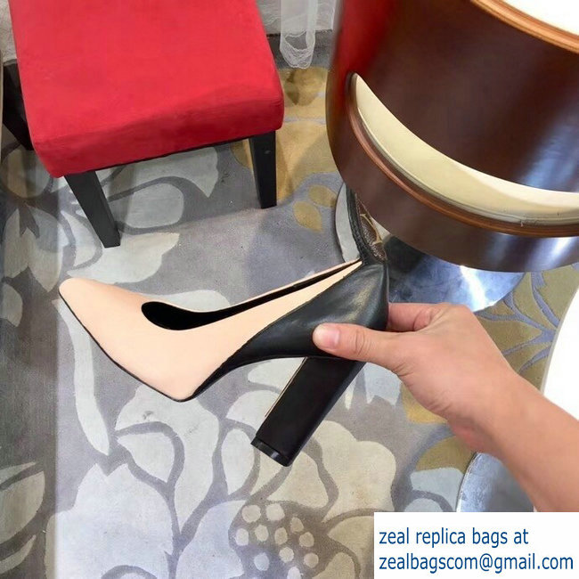 Louis Vuitton Heel 10.5cm Matchmake Pumps Nude/Black 2019 - Click Image to Close