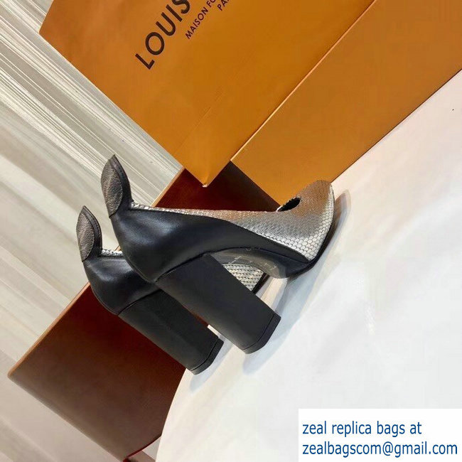 Louis Vuitton Heel 10.5cm Matchmake Pumps Silver/Black 2019 - Click Image to Close